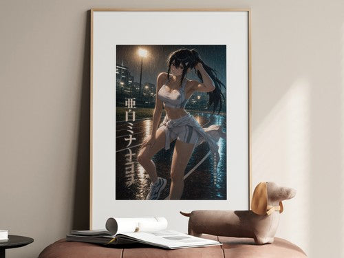 Kaiju No. 8 Kj8 S03 Mina Rain Training White Set Anime Film Glamour Anime Poster