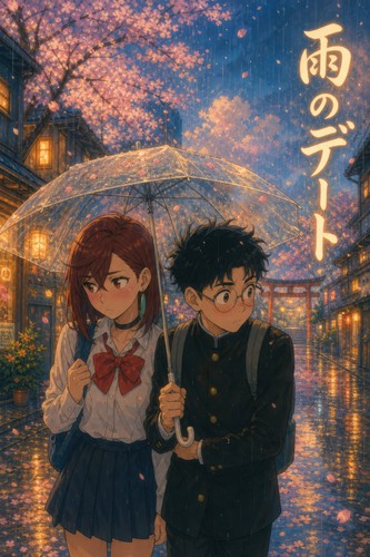 Dandadan Ddd02 Rain Umbrella Ghibli Anime Poster