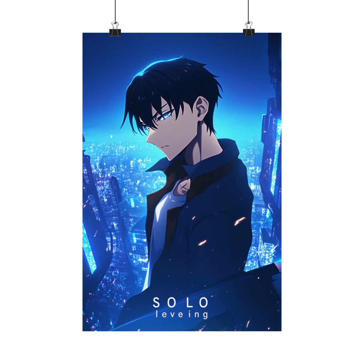 Solo Leveling Jinwoo City Anime Poster