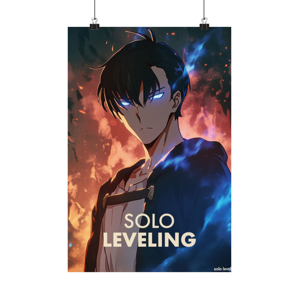 Solo Leveling Jinwoo Cave Anime Poster