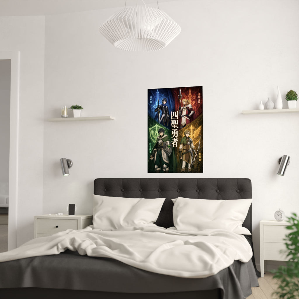 The Rising of the Shield Hero Four Cardinal Heroes Weapon Quadrants Anime Poster