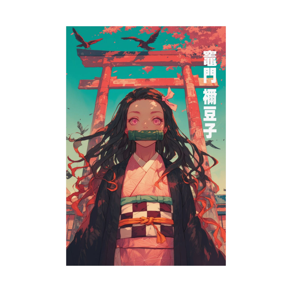 Demon Slayer Nezuko Shrine Anime Poster