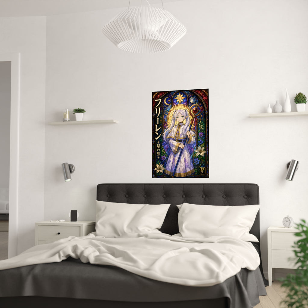 Frieren Fr14 Stained Glass Anime Poster