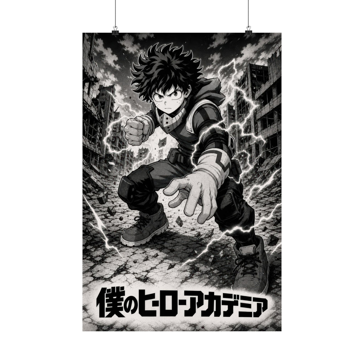 My Hero Academia G5 Deku Bw Manga Anime Poster