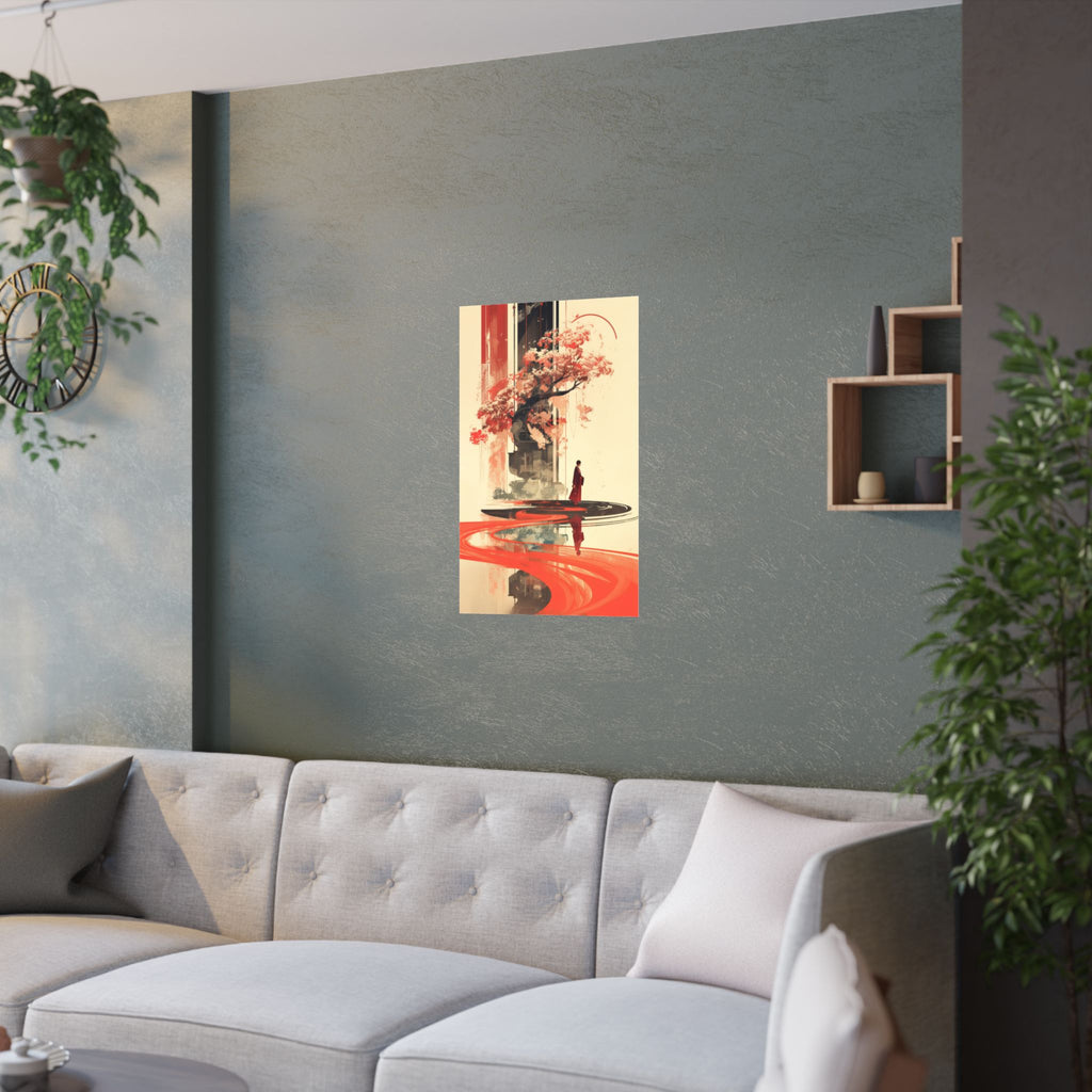 Truth Sincerity - Red Tree Art Anime Poster