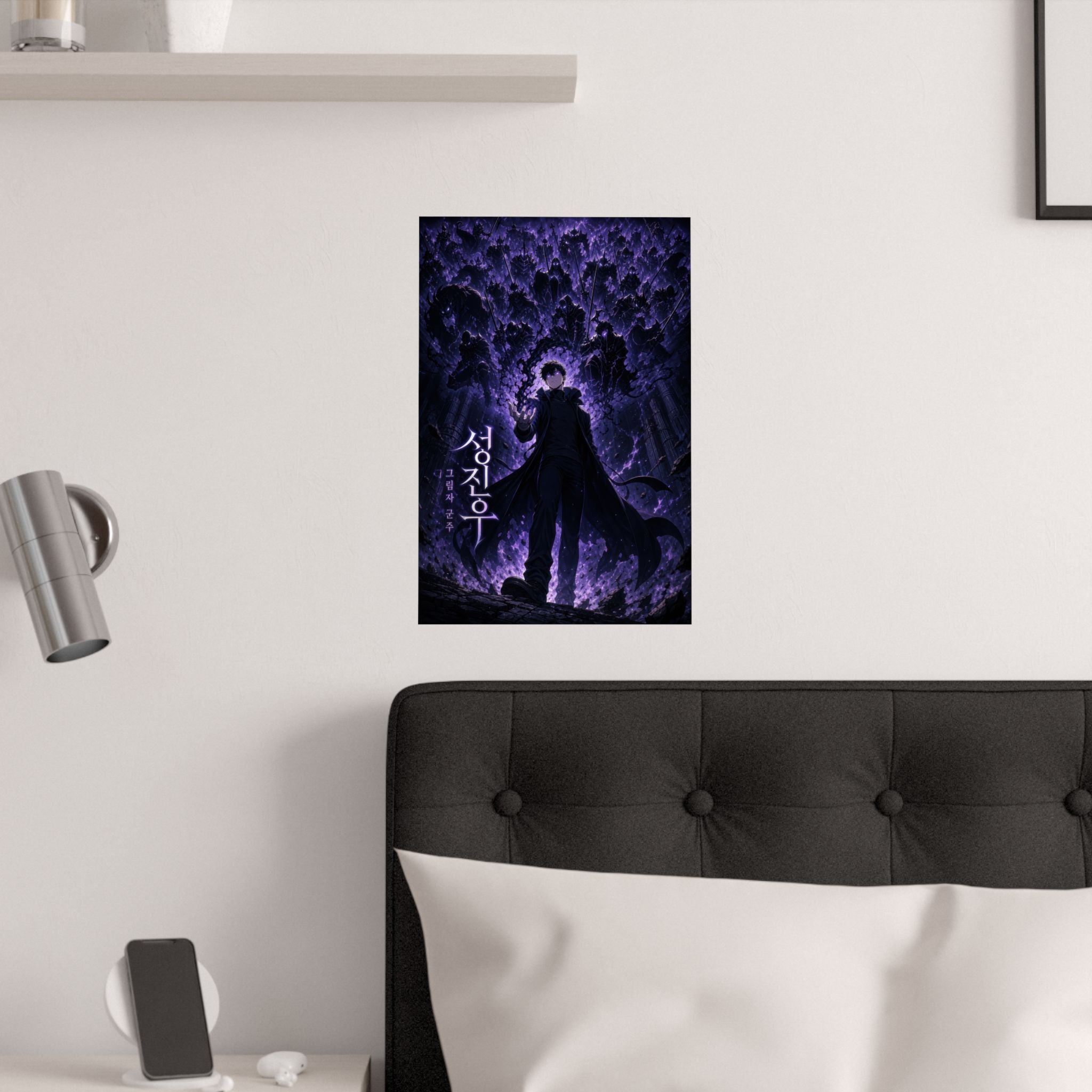 Solo Leveling Sl01 Jinwoo Shadow Army Cinematic Manhwa Anime Poster