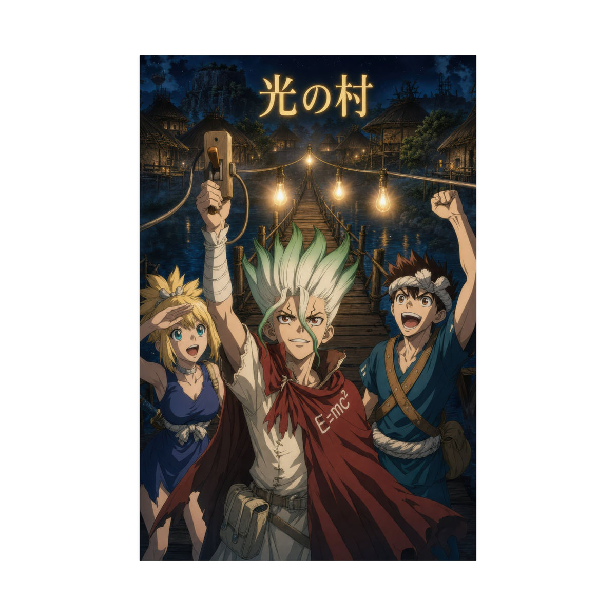 Dr. Stone P13 Village First Lights Anime Poster