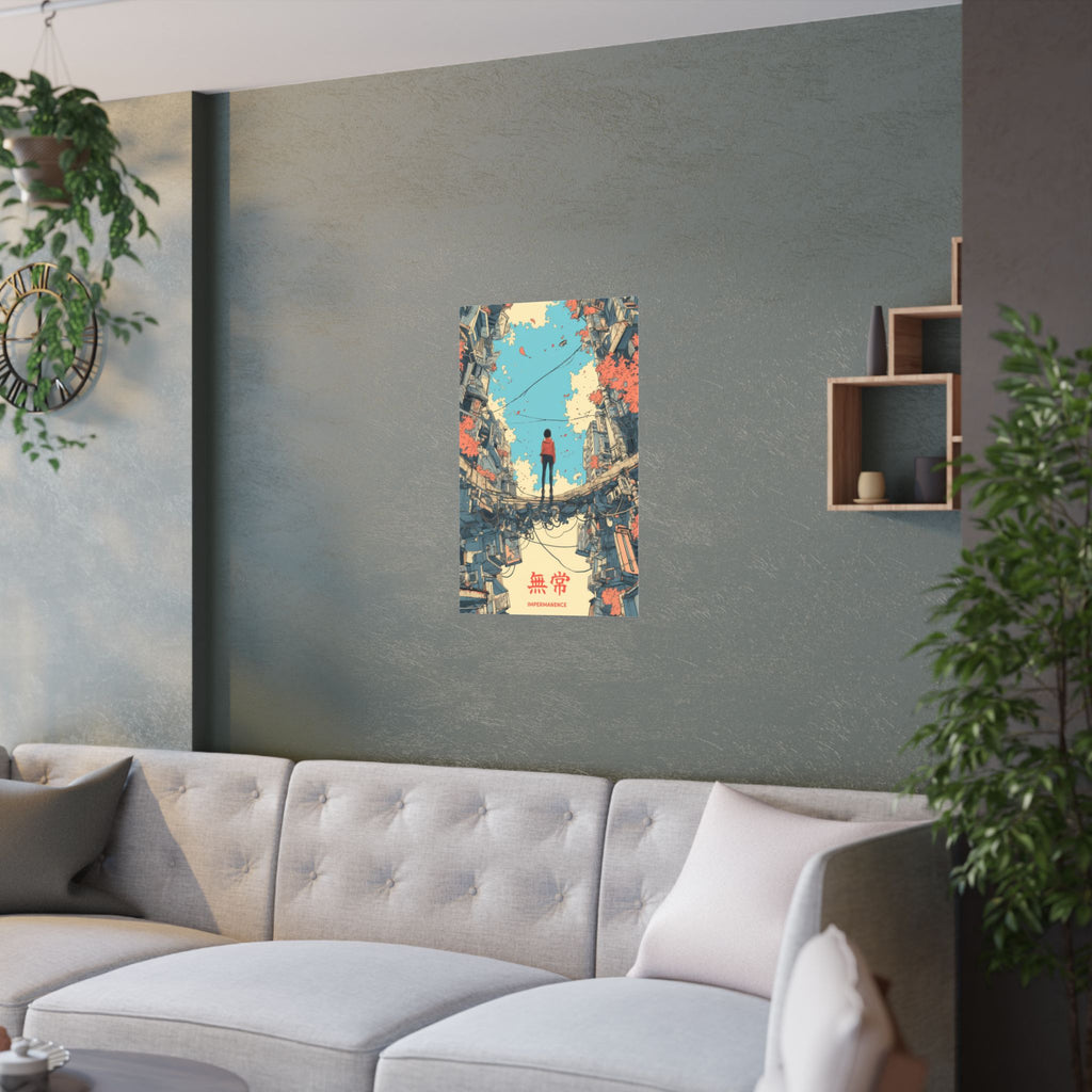 Perminance - Girl Buildings Anime Poster