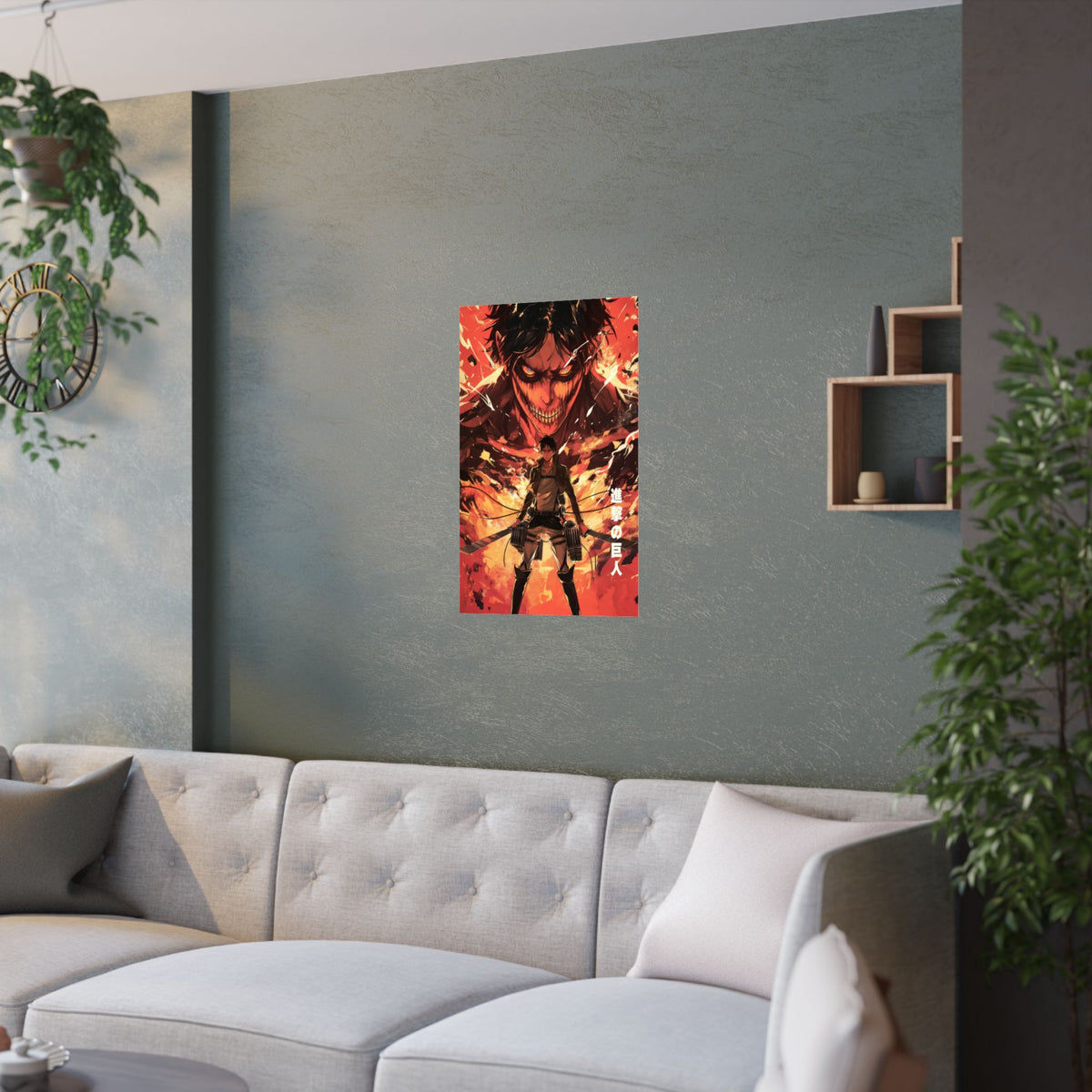 Eren Jaeger Attack on Titan Anime Poster