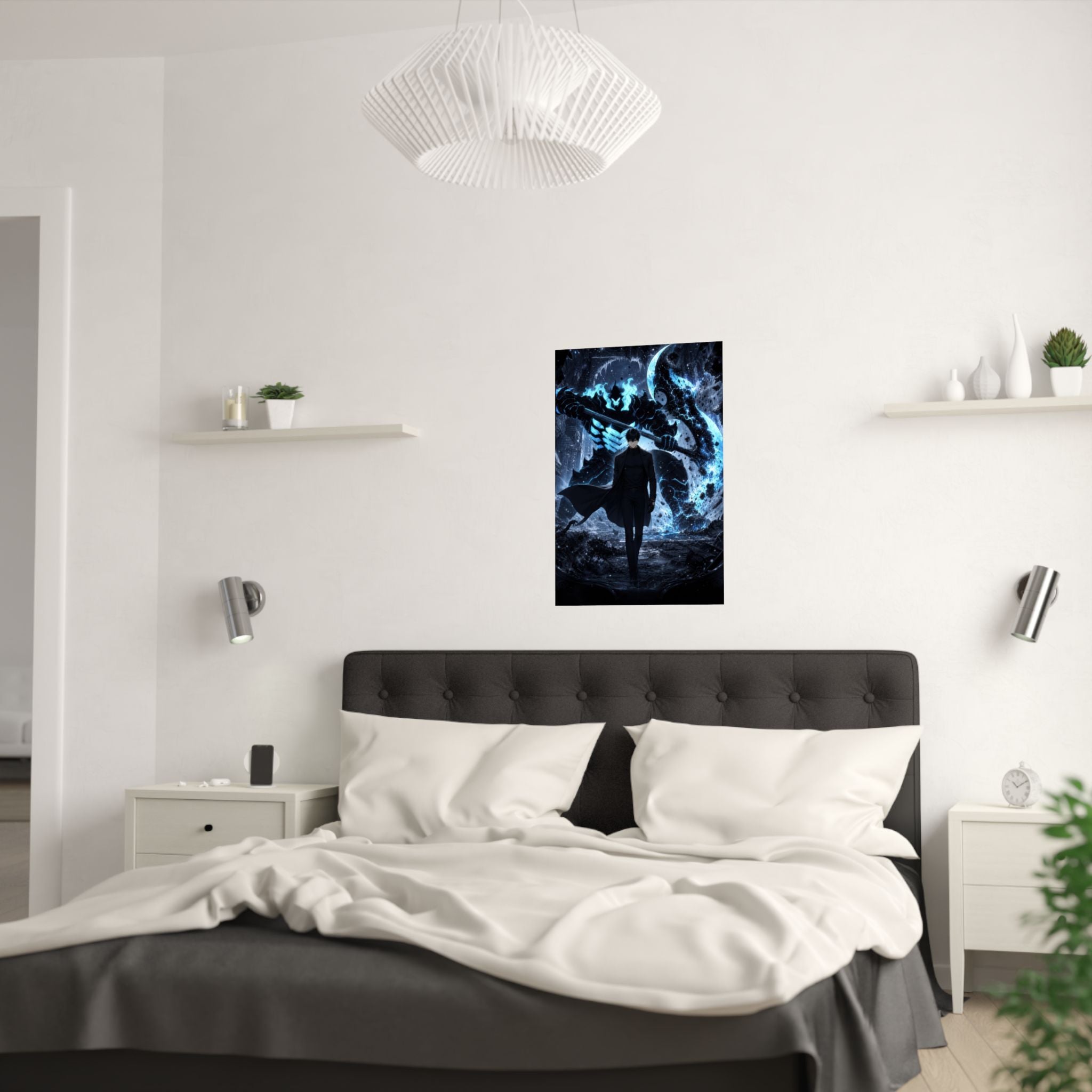 Solo Leveling Sl54 Jinwoo Iron The Wall Anime Poster