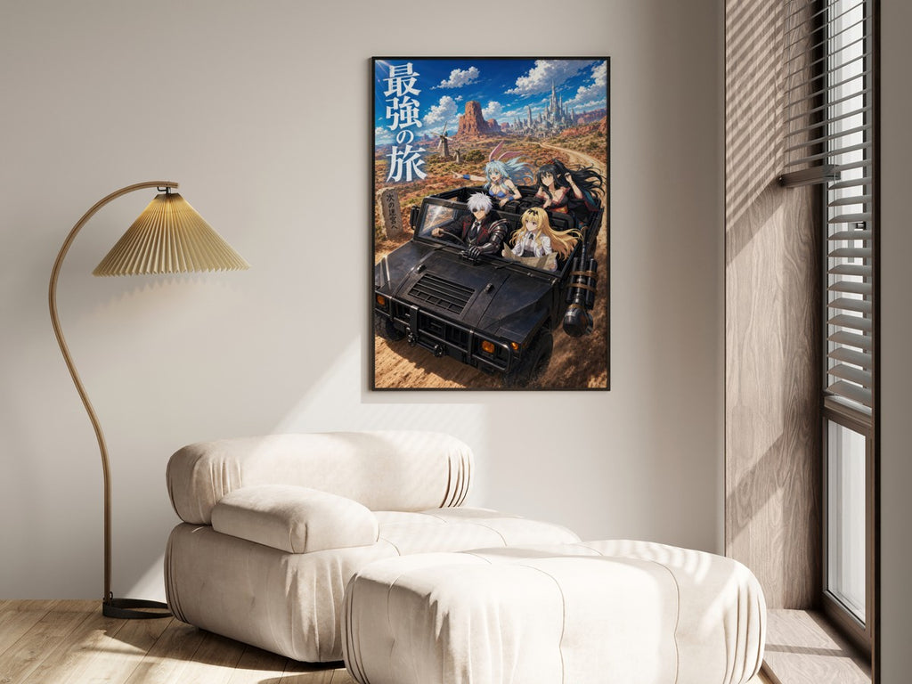 Arifureta Hajime Humvee Desert Road Adventure Anime Poster