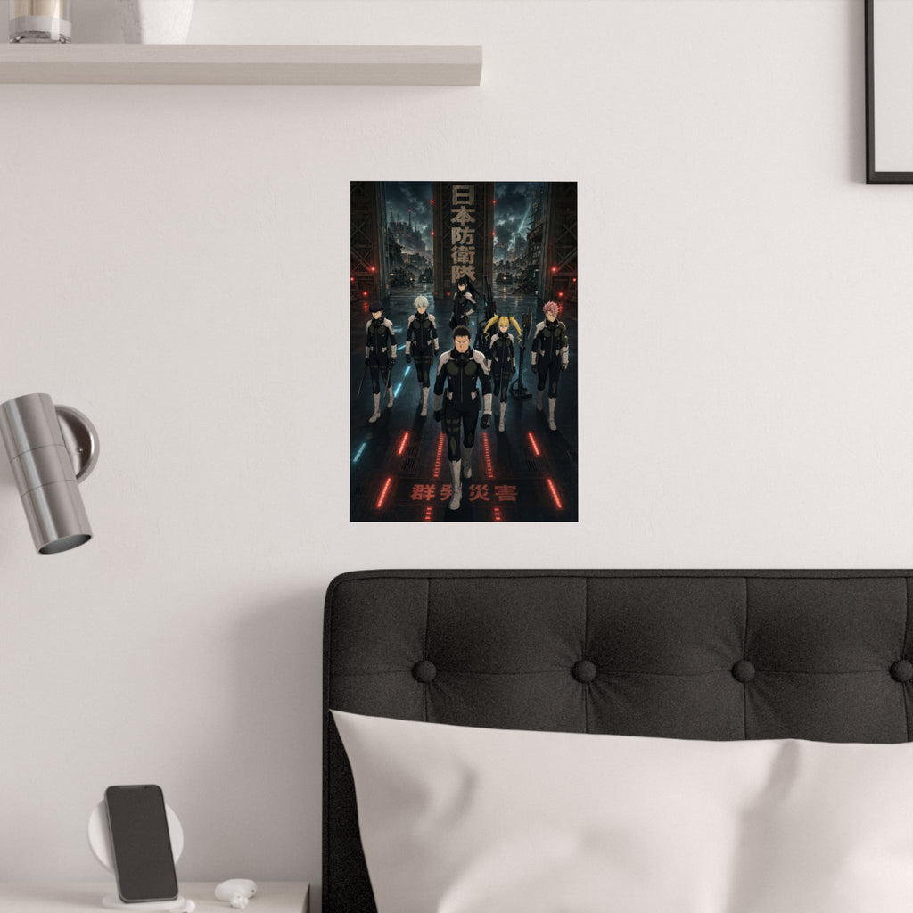 Kaiju No. 8 Kj8 C03 Main Cast Defense Force Deployment Anime Key Art Anime Poste