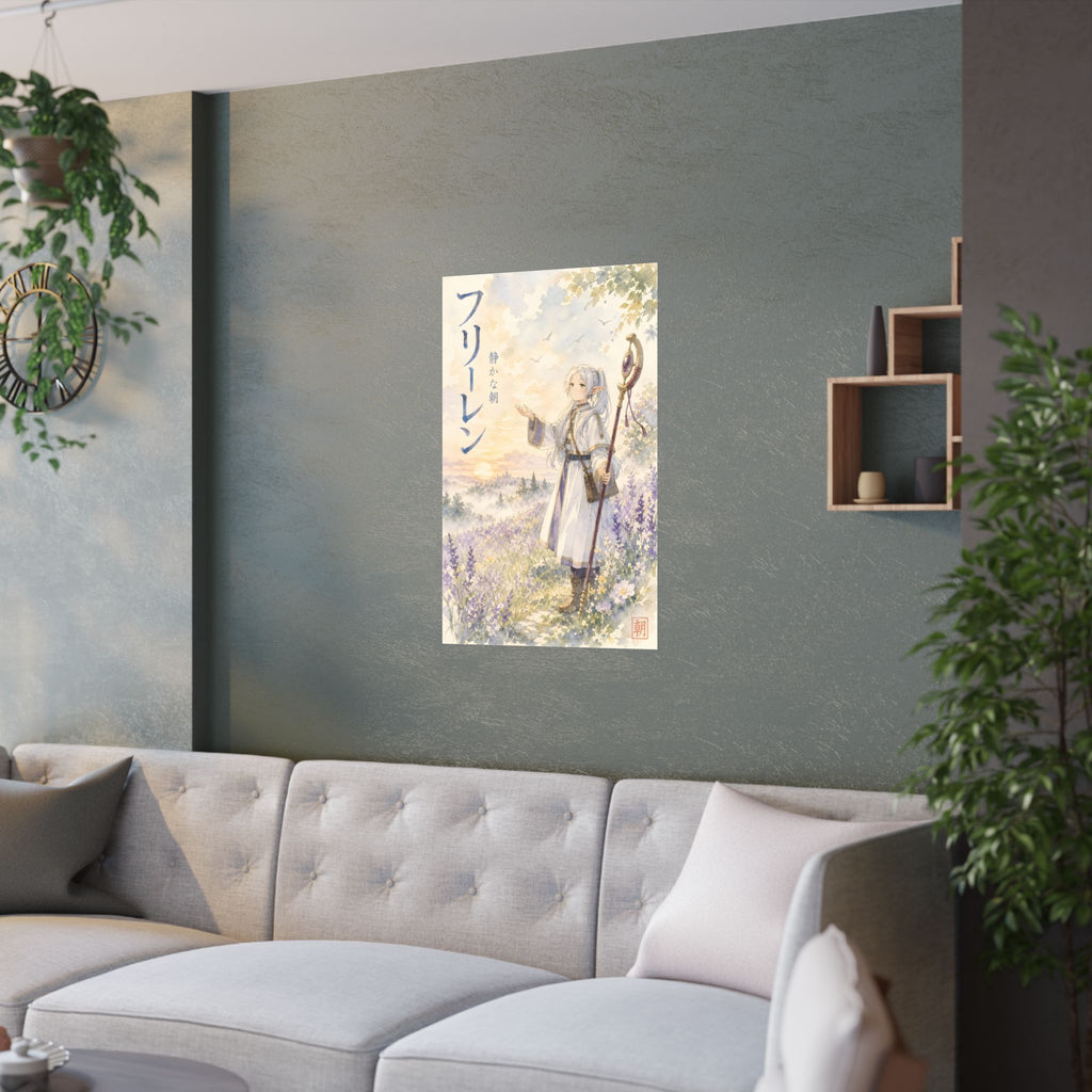 Frieren Fr12 Watercolor Anime Poster
