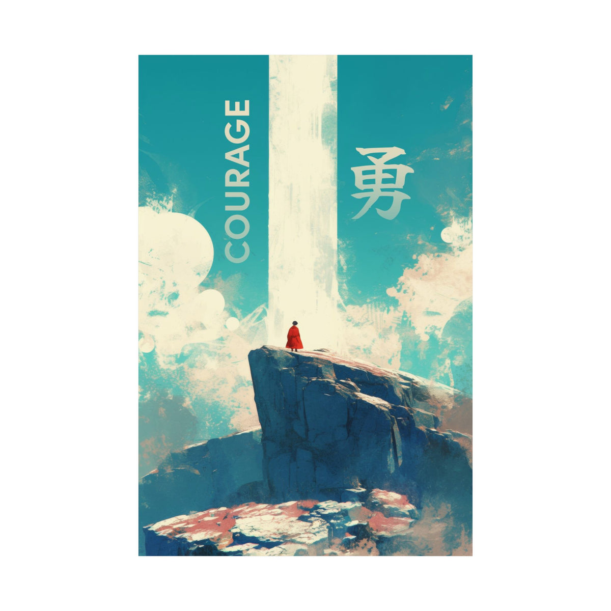 Courage Waterfall Anime Poster