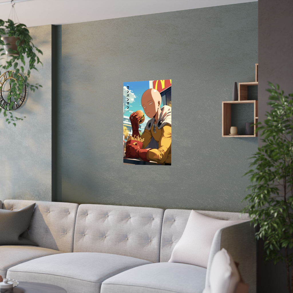 One Punch Man Mcdonalds Anime Poster