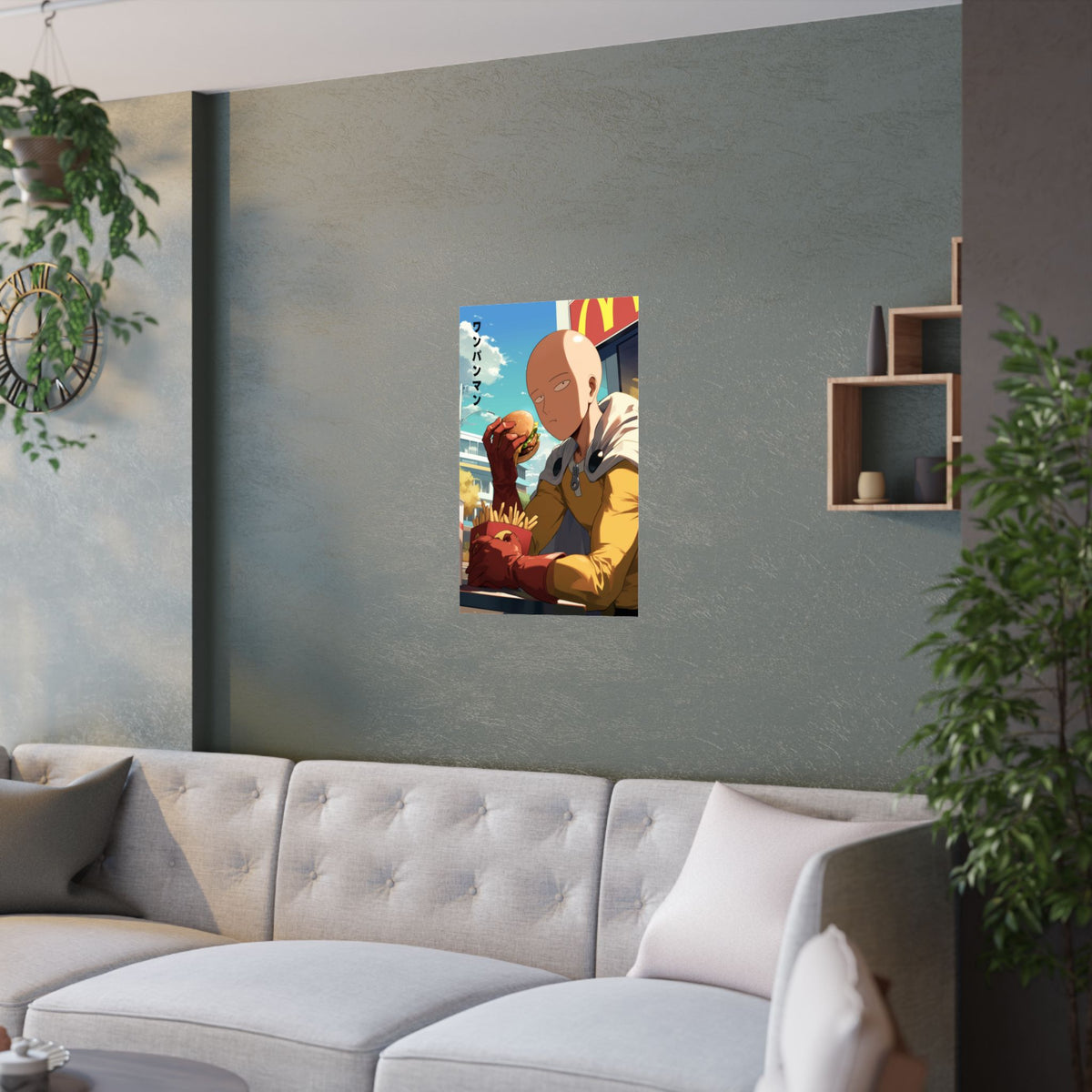 One Punch Man Mcdonalds Anime Poster