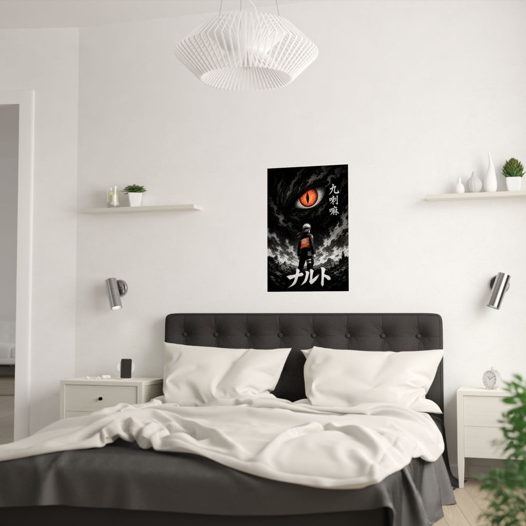 Naruto Nrw01 Naruto Kurama Bw Minimal Winner Format Anime Poster