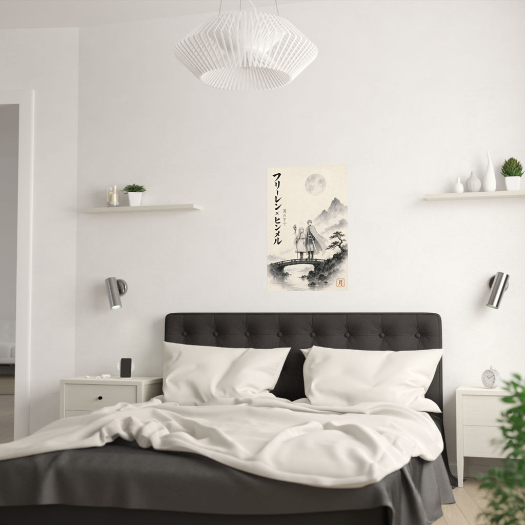 Frieren Fr23 Himmel Sumi E Anime Poster