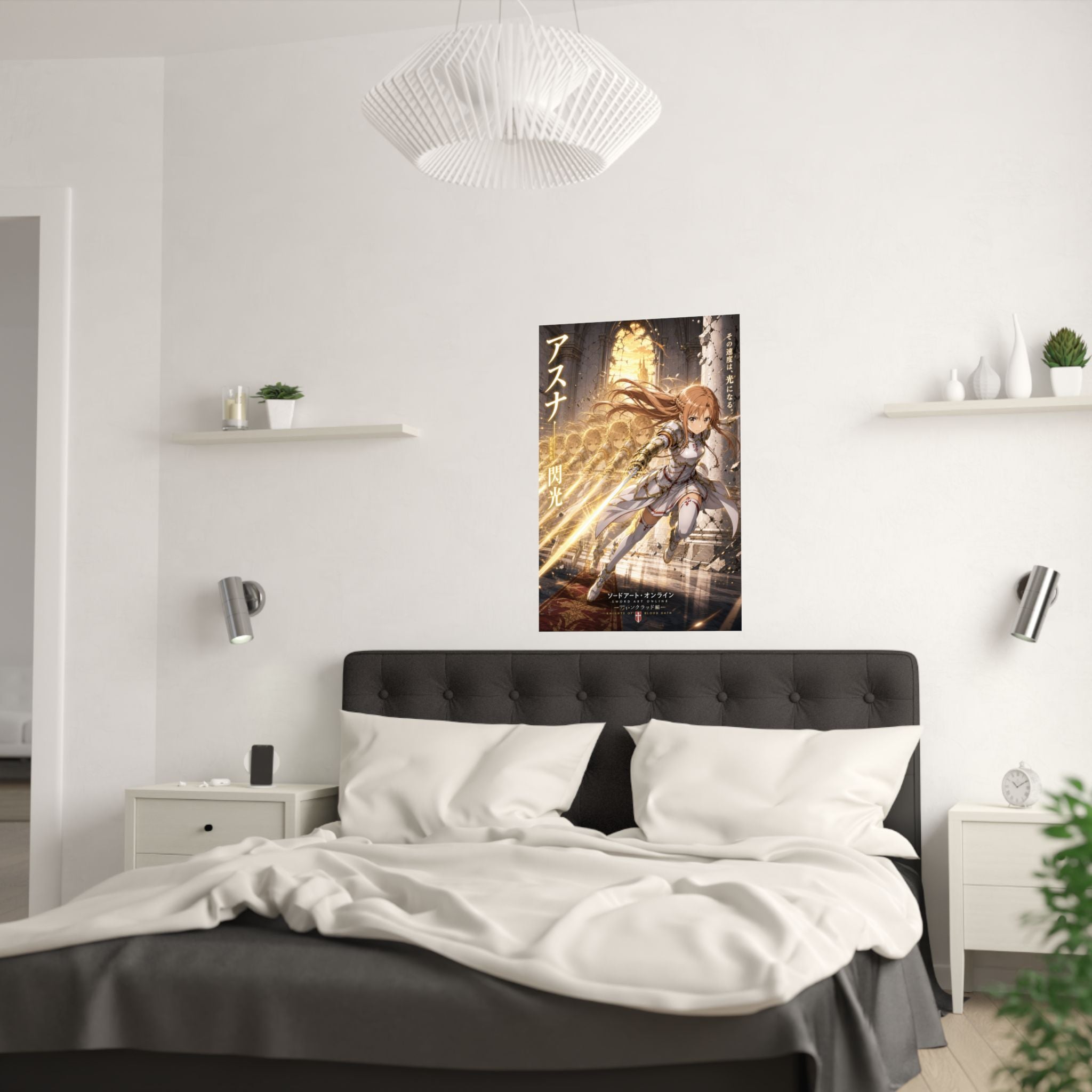Sword Art Online Sao02 Asuna Flash Strike Dark Fantasy Key Visual Anime Poster