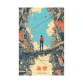 Perminance - Girl Buildings Anime Poster