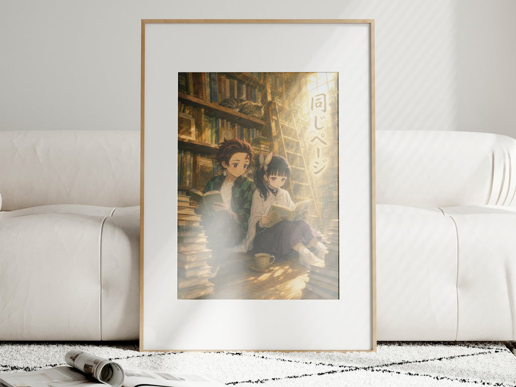 Demon Slayer Tanjiro Kanao Dreamy Bookstore Anime Poster