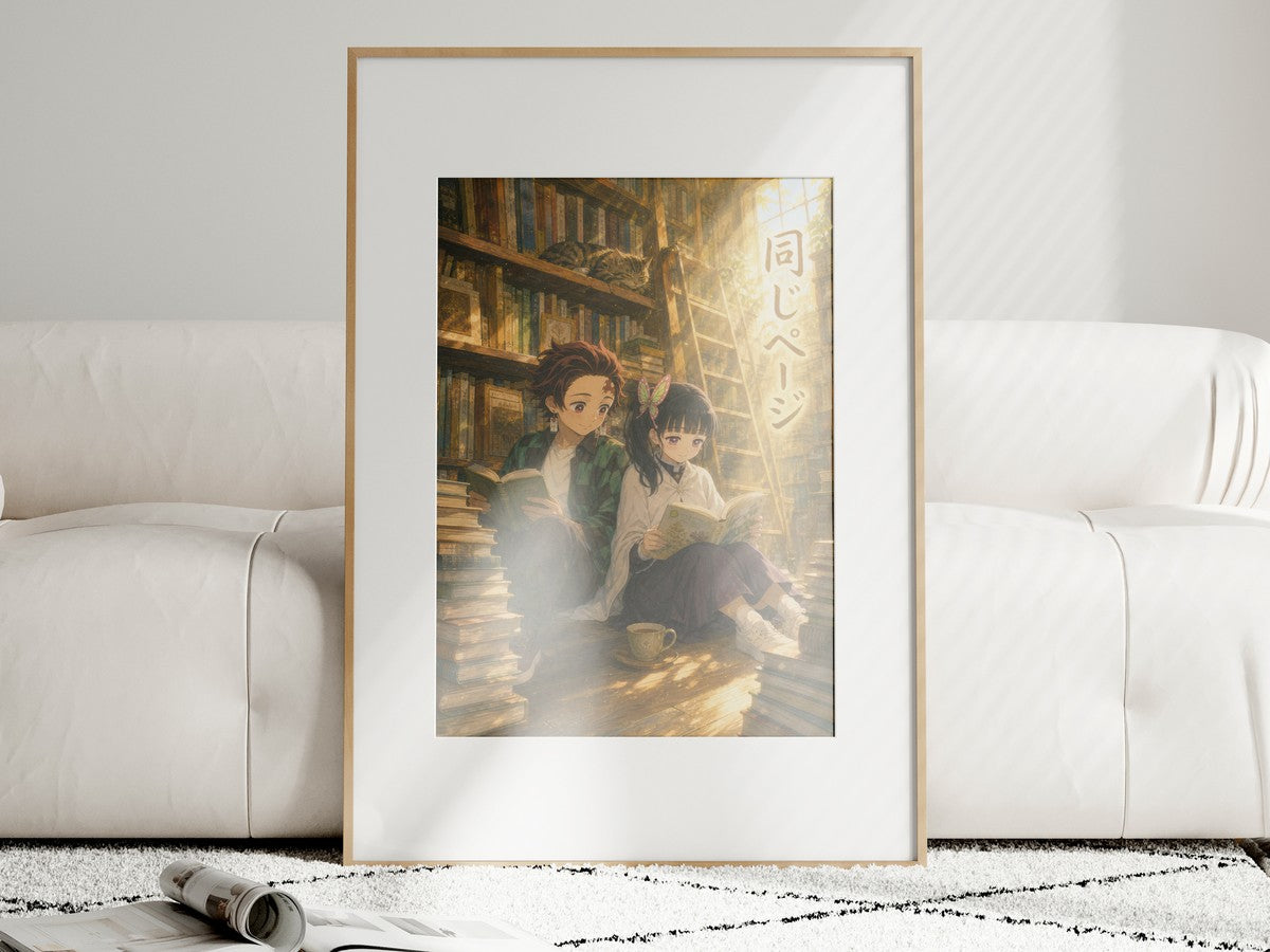Demon Slayer Tanjiro Kanao Dreamy Bookstore Anime Poster