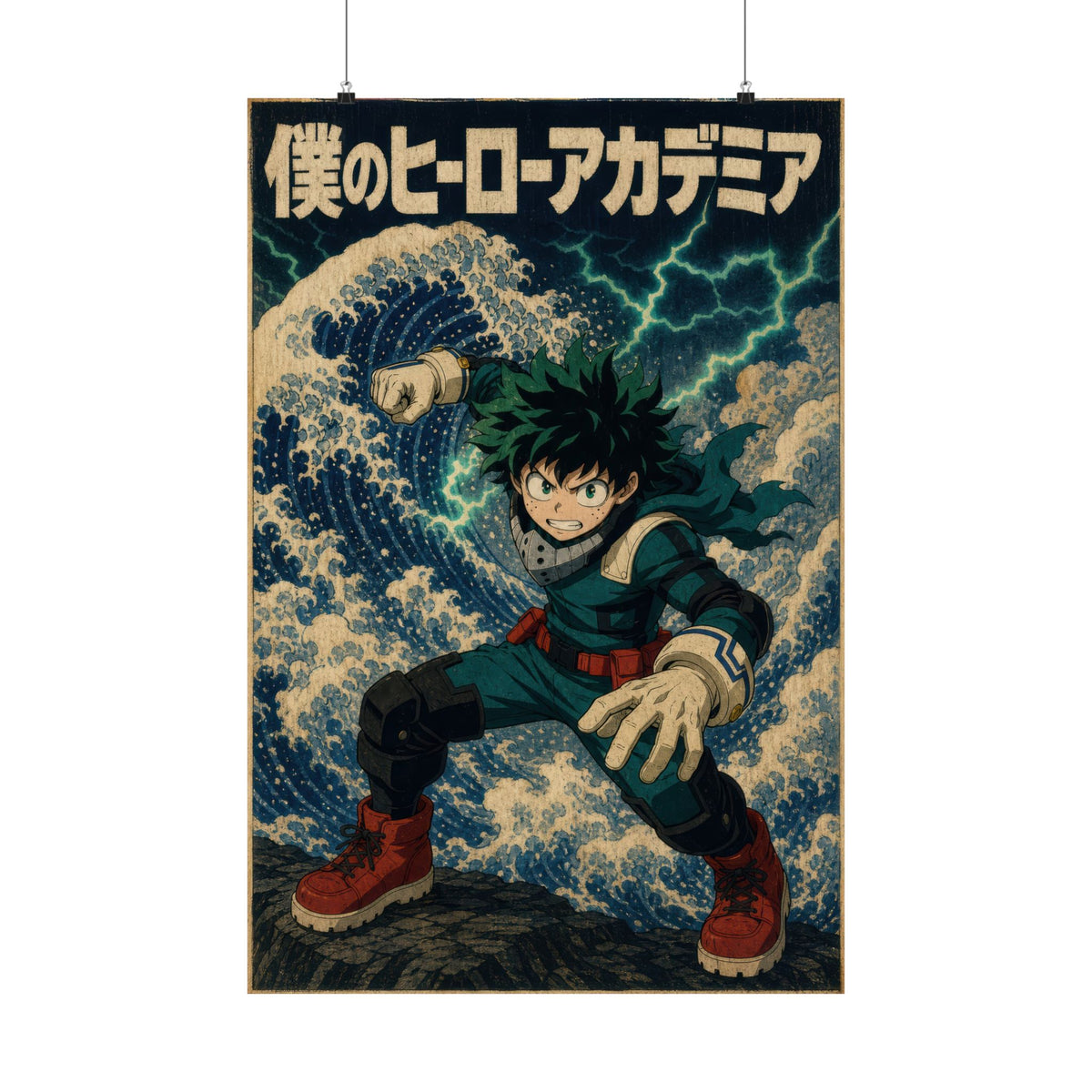 My Hero Academia G8 Deku Ukiyoe Smash Anime Poster