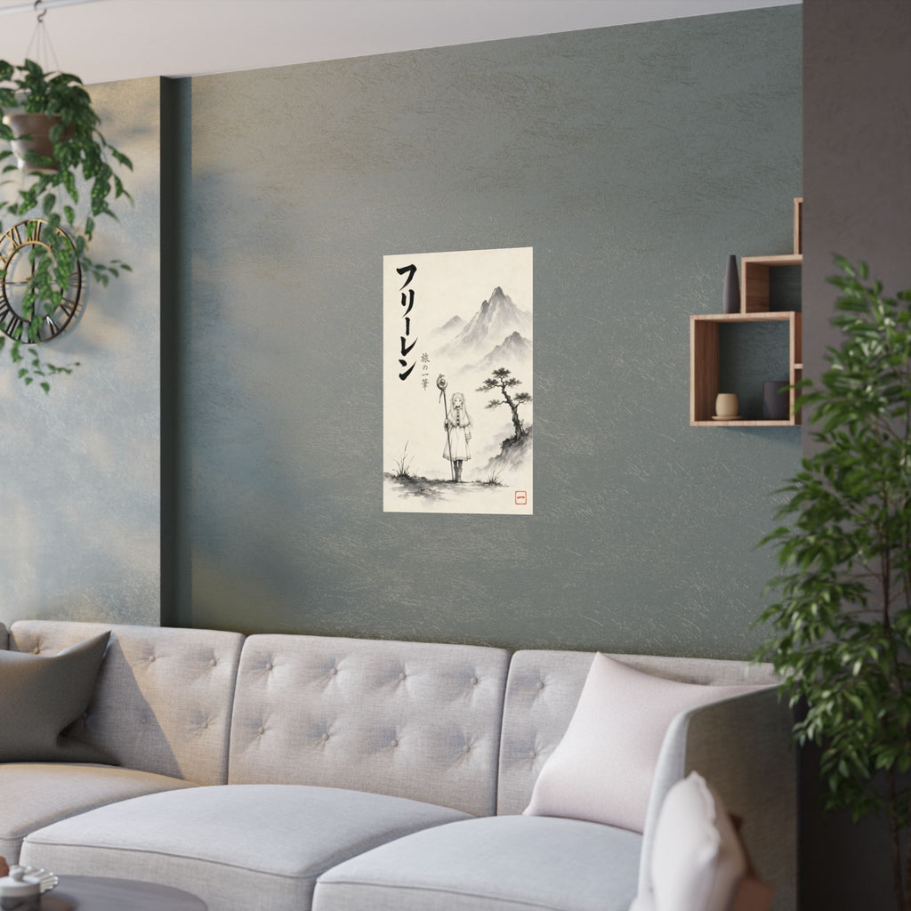Frieren Fr15 Sumi E Anime Poster