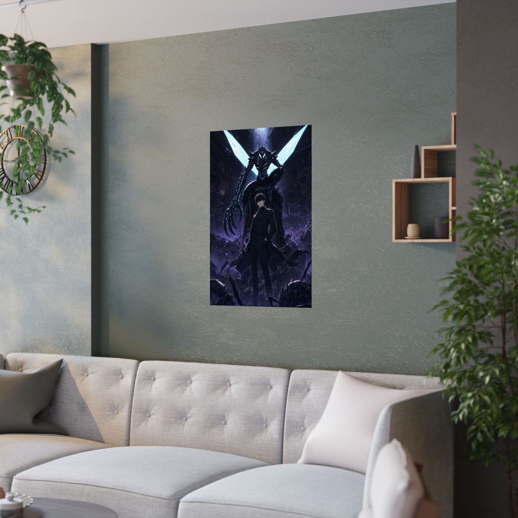 Solo Leveling Sl58 Jinwoo Beru Kings Left Hand Anime Poster