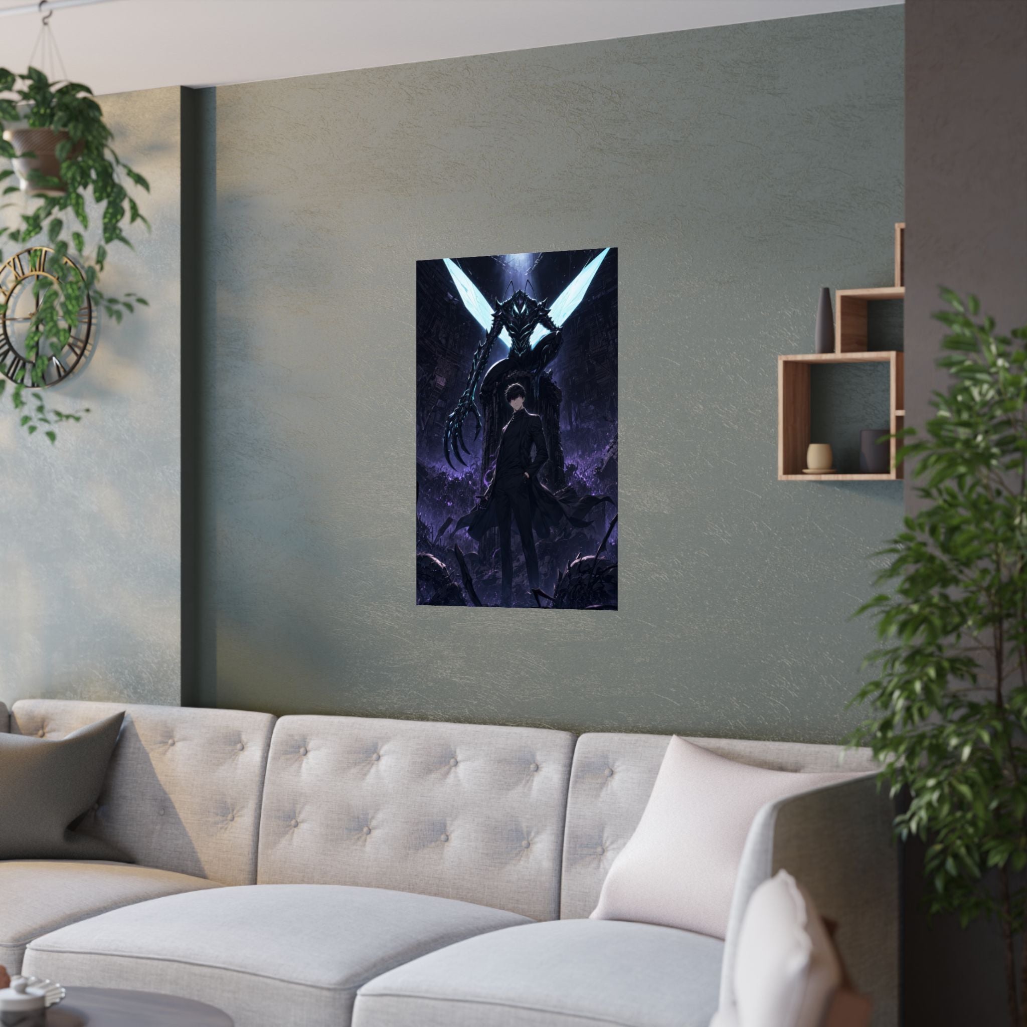 Solo Leveling Sl58 Jinwoo Beru Kings Left Hand Anime Poster
