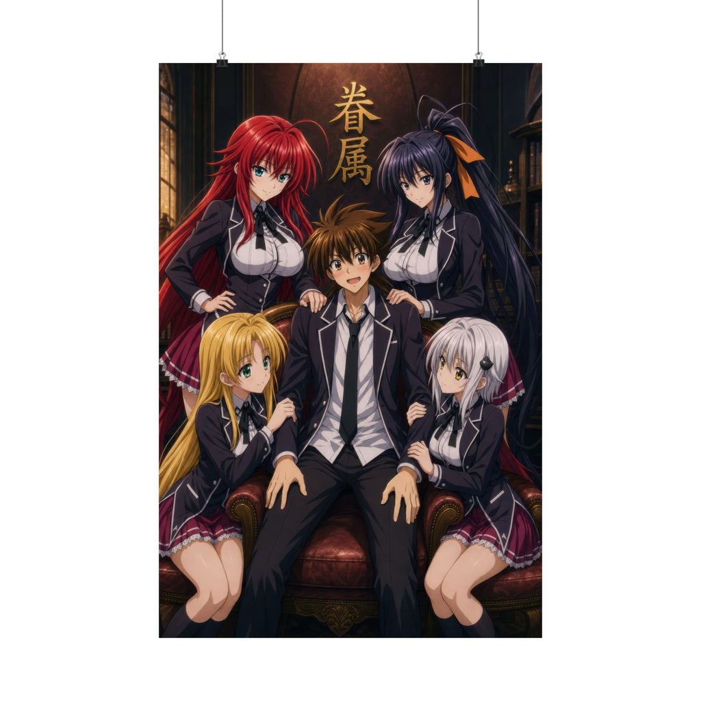 High School DxD P10 Issei Peerage Five Anime Poster