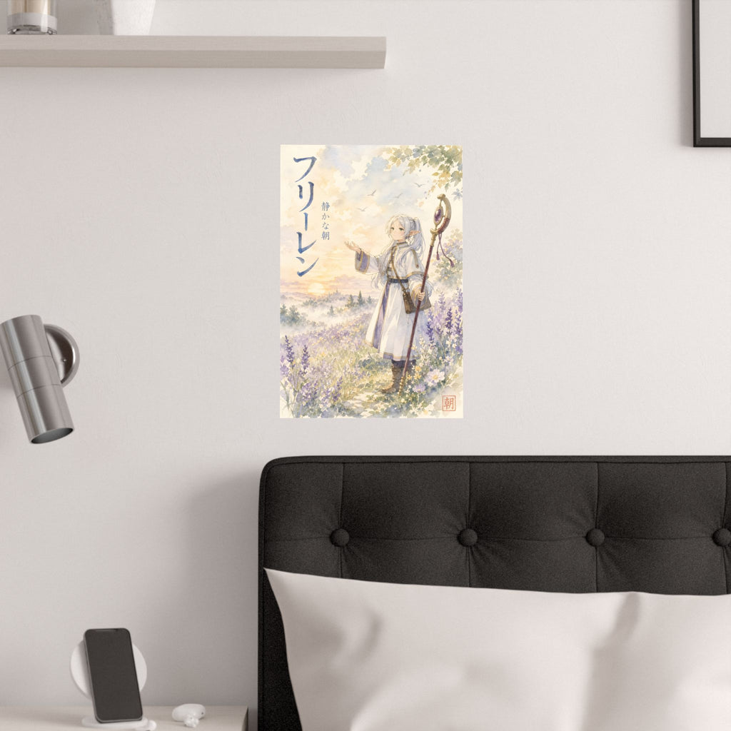 Frieren Fr12 Watercolor Anime Poster
