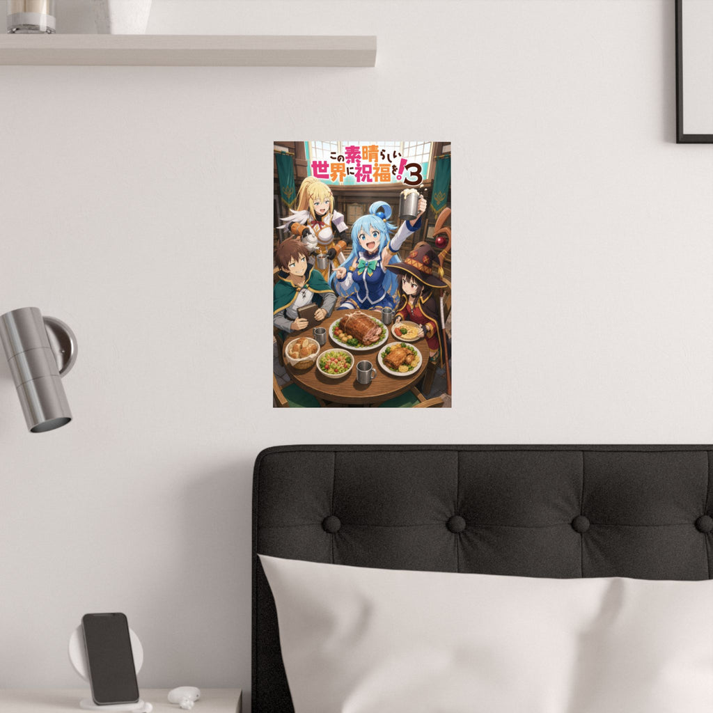 KonoSuba Commercial R6 Aqua Guild Celebration Anime Poster