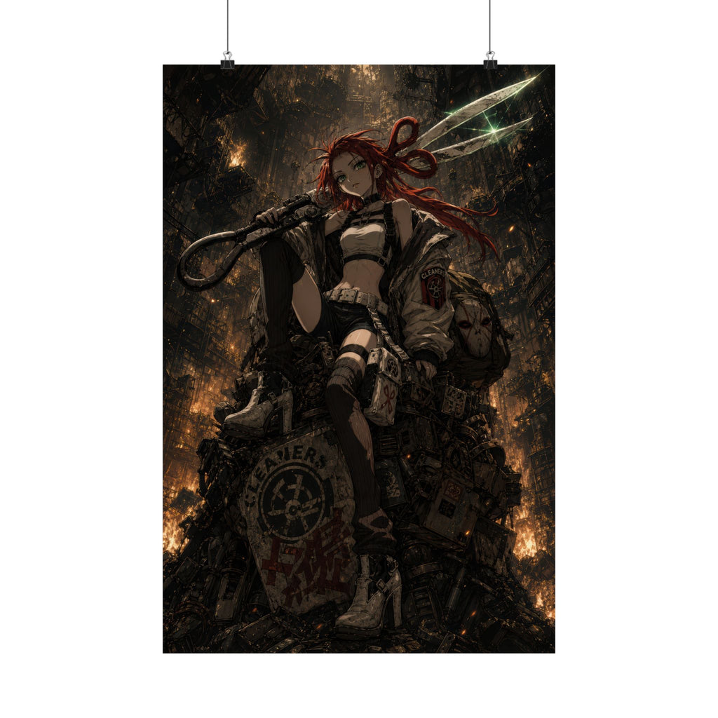 Gachiakuta Gk02 Riyo Cleaners Shears Throne Gritty Cinematic Manga Anime Poster