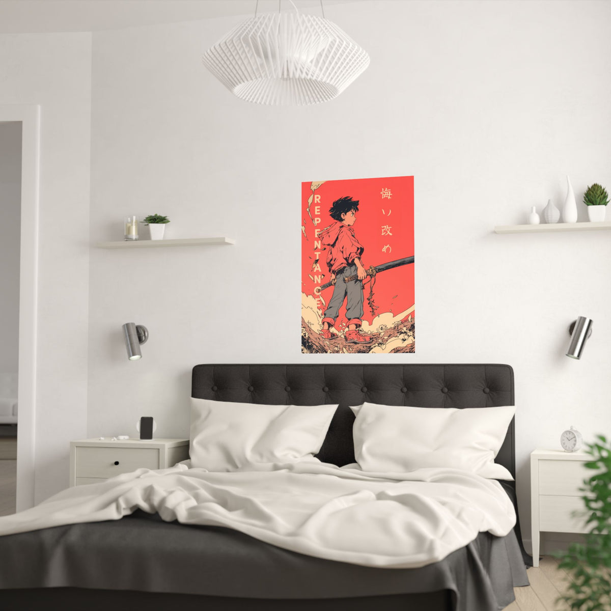Power - Red Kid Akira Style Anime Poster