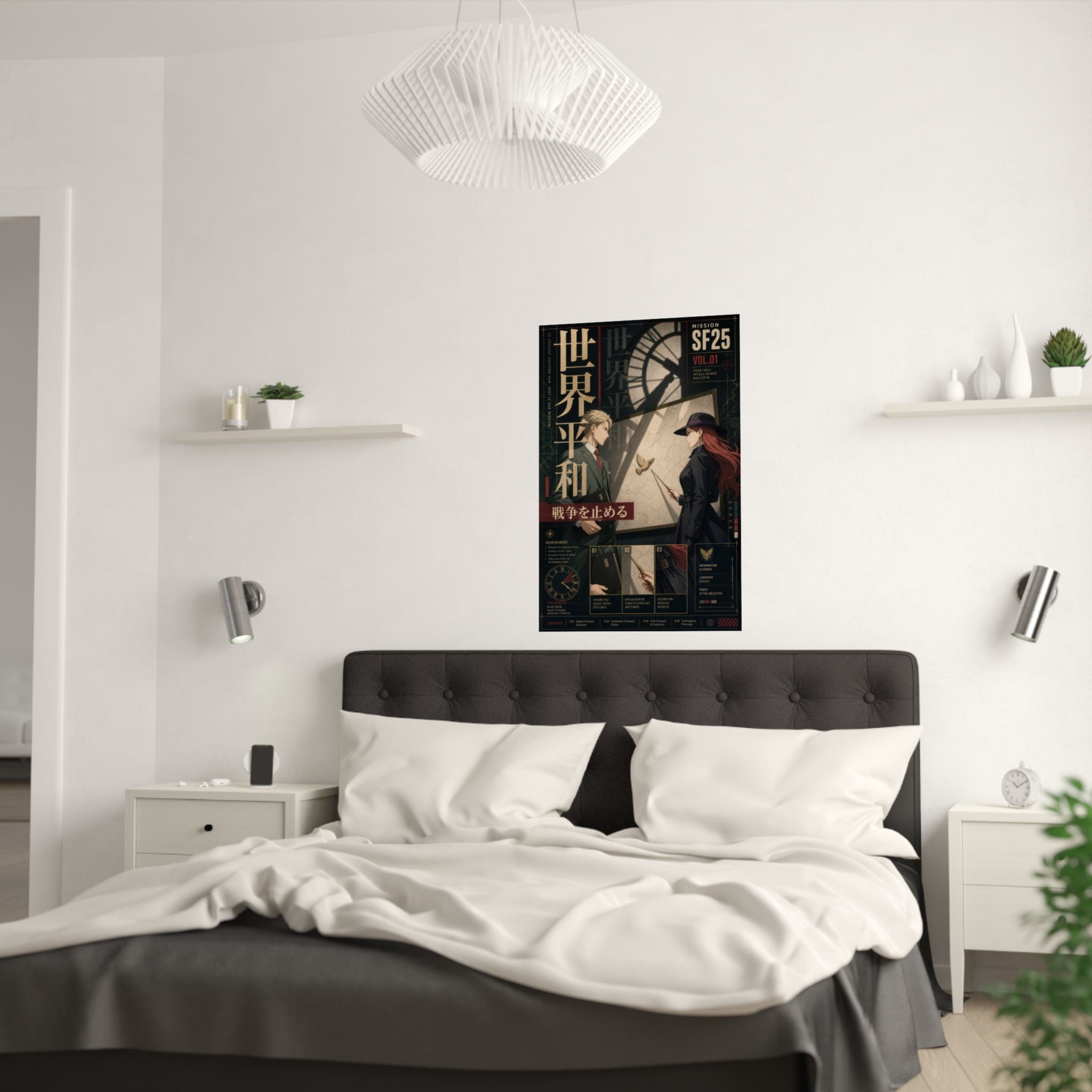 Loid Spy x Family Anime Poster Sylvia World Peace Briefing Wall Art