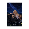 Sword Art Online Sao07 Kirito Asuna Stargazing Night Sky Romance Anime Poster
