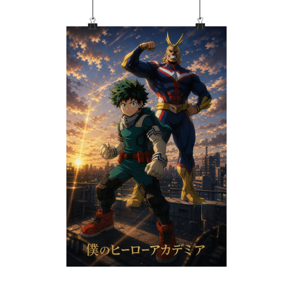 My Hero Academia G3 Deku Allmight Duo Anime Poster