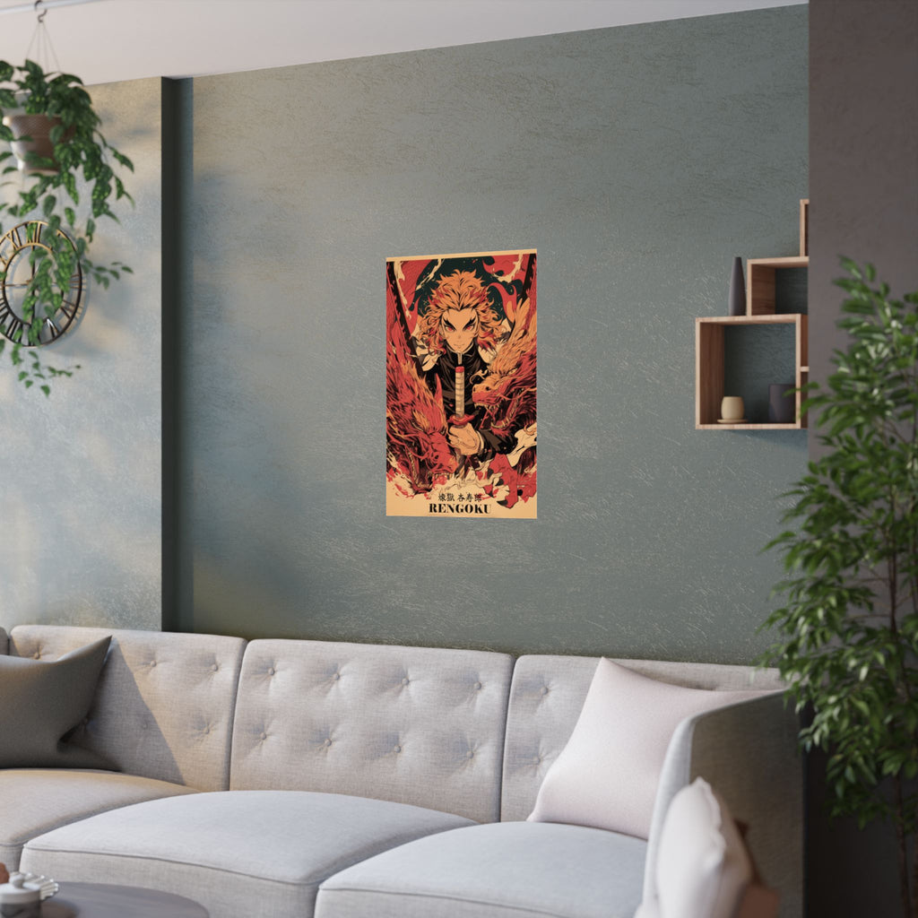 Demon Slayer Rengoku Flame Hashira Anime Poster