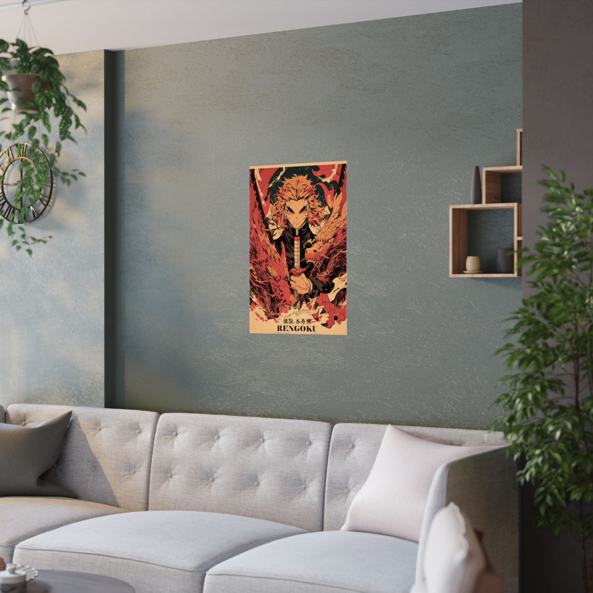 Demon Slayer Rengoku Flame Hashira Anime Poster