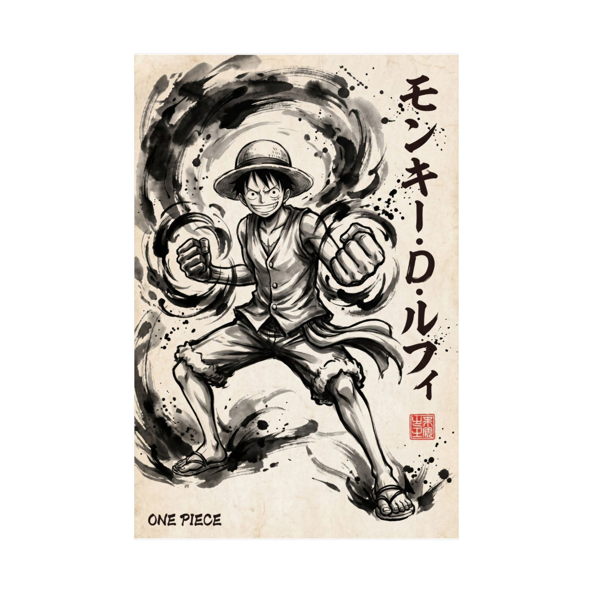 One Piece Luffy V1 Anime Poster