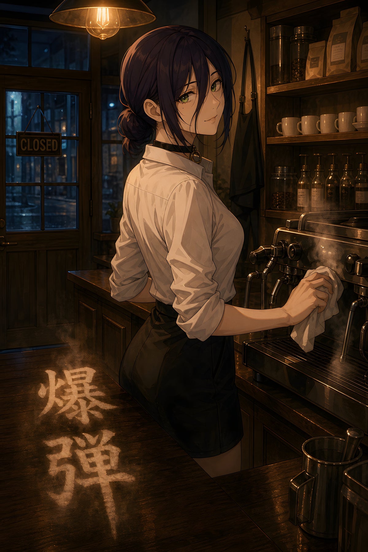 Reze from Chainsaw Man — Cafe Closing Anime Poster