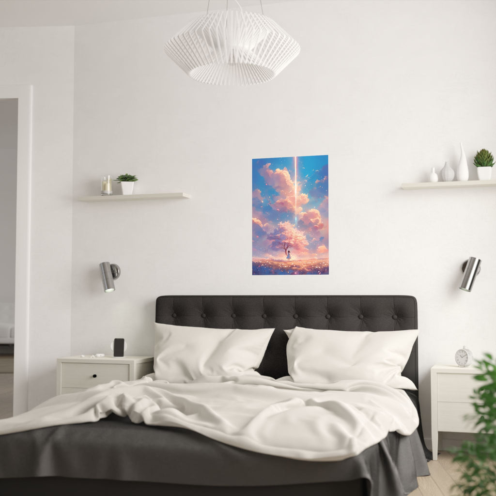 Beauty Cherry Blossom Anime Poster