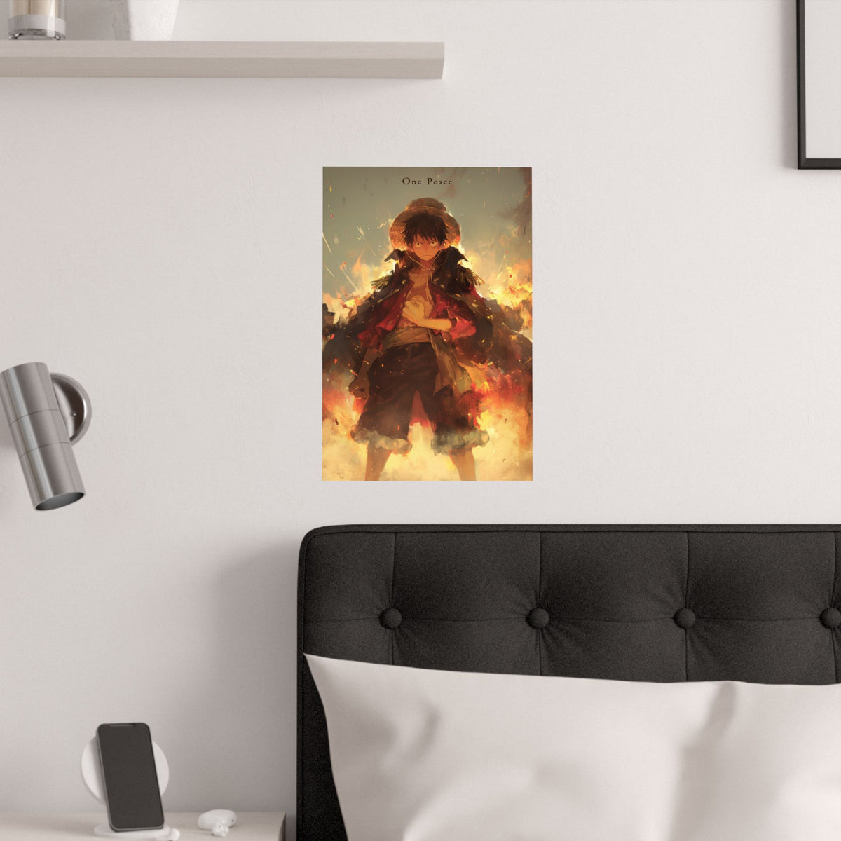 One Piece Luffy Fire Anime Poster