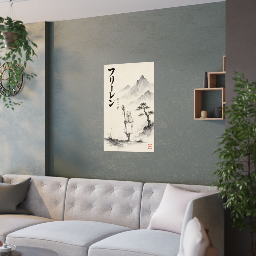 Frieren Fr15 Sumi E Anime Poster