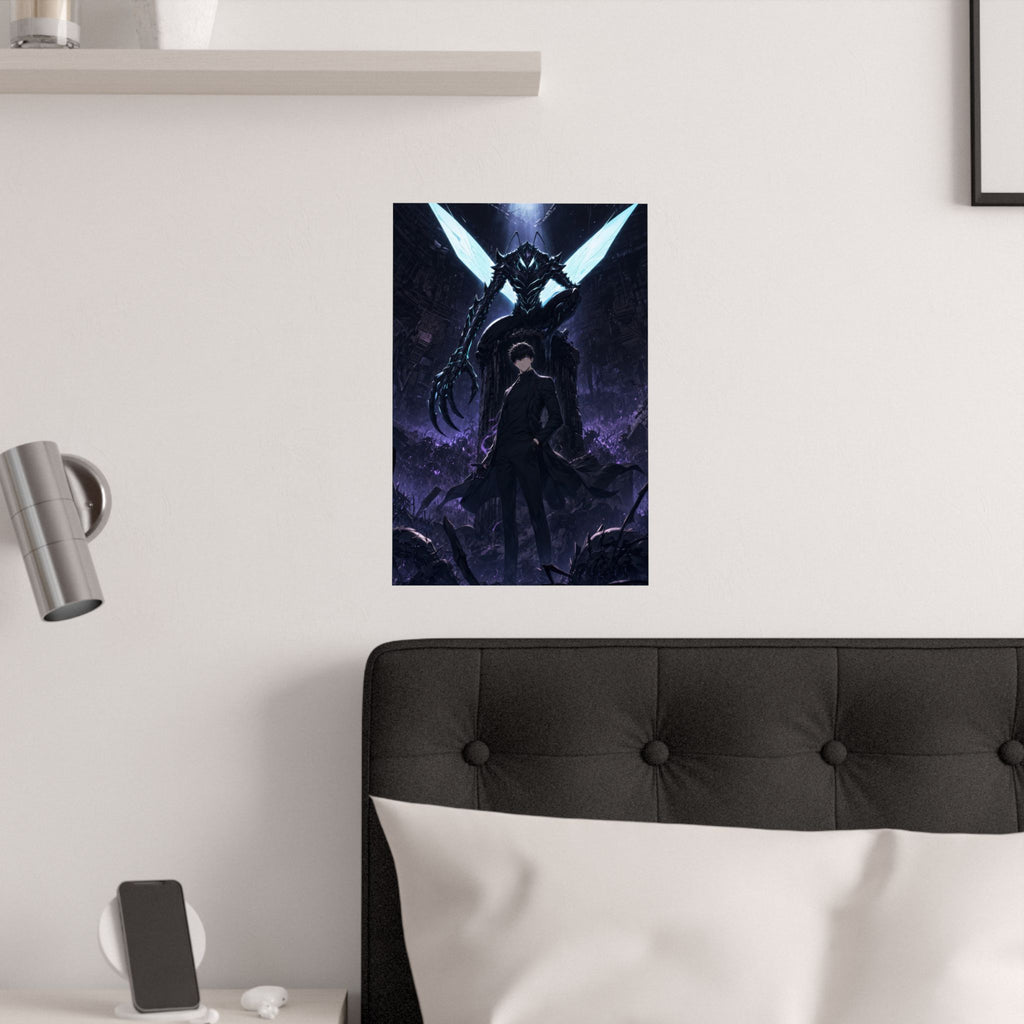Solo Leveling Sl58 Jinwoo Beru Kings Left Hand Anime Poster