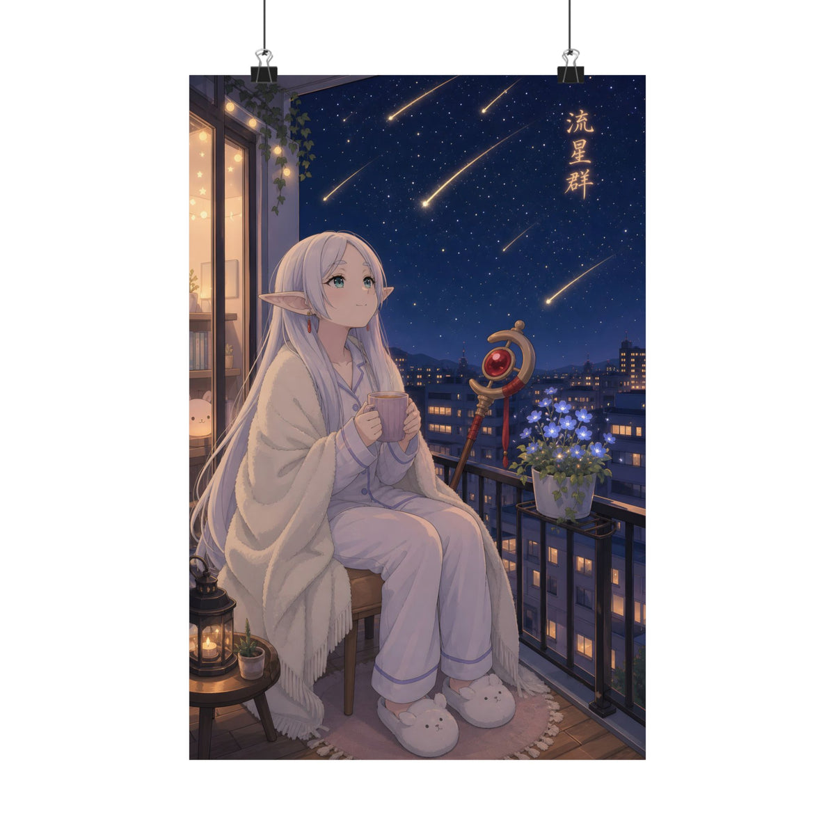 Frieren Fr40 Meteors Balcony Anime Poster