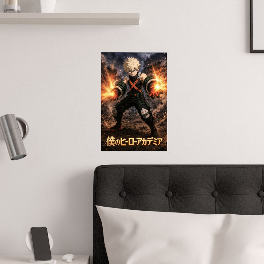 My Hero Academia G2 Bakugo Explosion Anime Poster