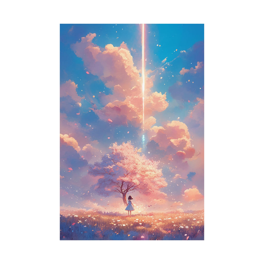 Beauty Cherry Blossom Anime Poster