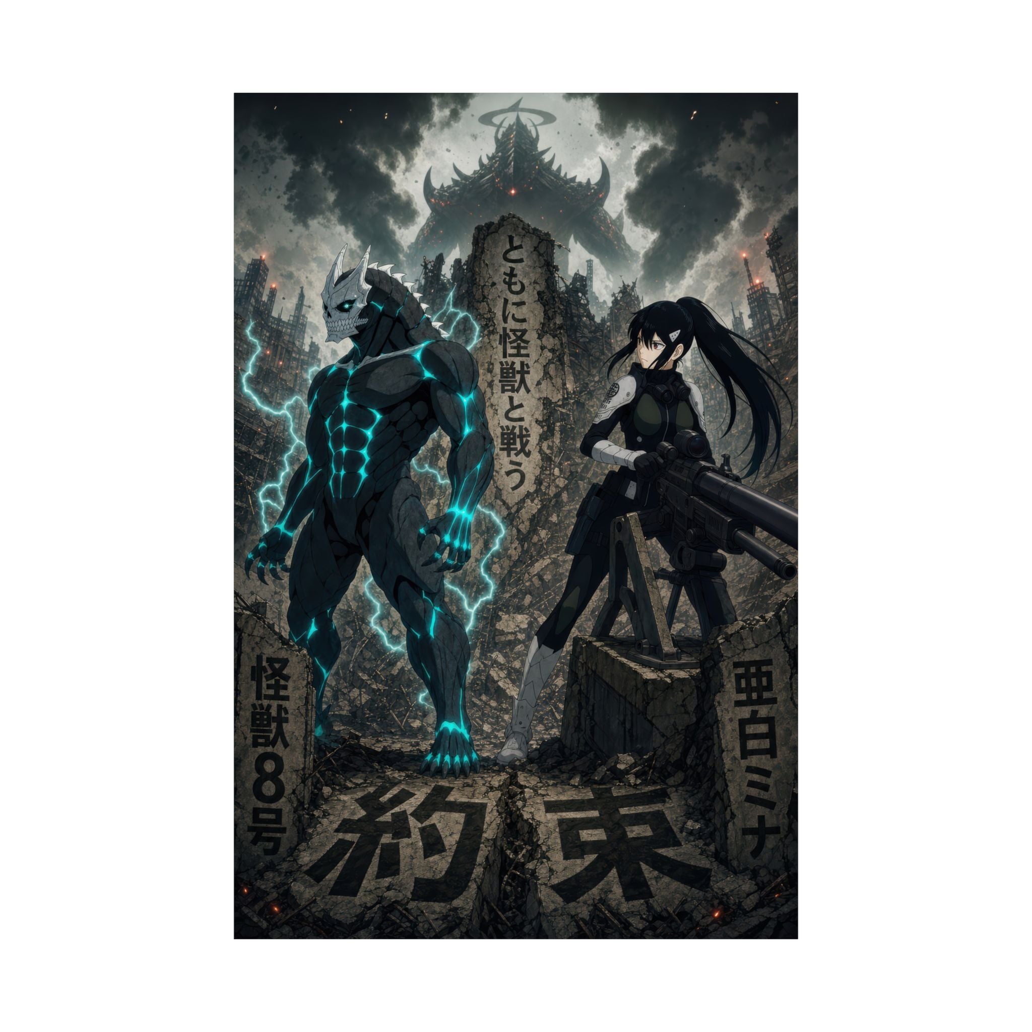 Kaiju No. 8 Kj8 F02 Kafka Mina Side By Side Fandom Canon Anime Poster